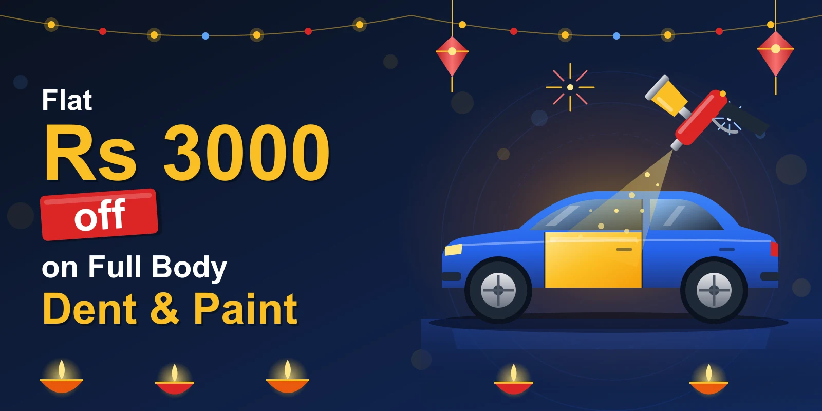 Flat Rs 3000 off on Full Body Dent & Paint